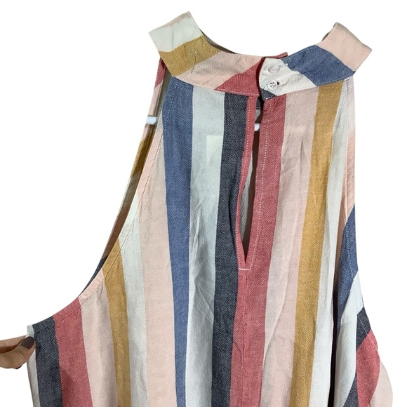 Cloth & Stone Naomi Halter Dress Multicolor Striped Tunic - Picture 5 of 9